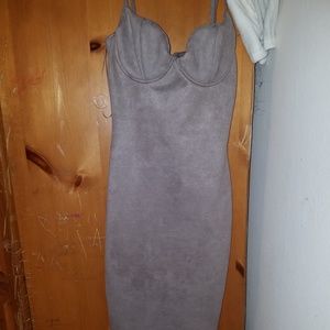 Long gray tight dress